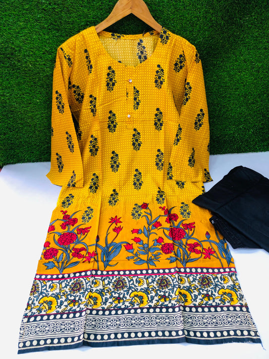 Stitched 2-Piece Set Digital Printed Outfit