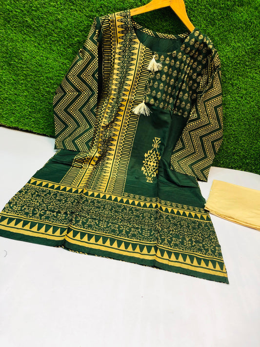 Green Floral Side Design