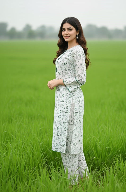 Stitched 2-Piece Set Digital Printed Outfit