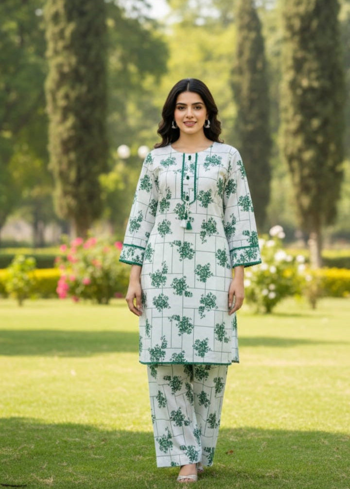 Stitched 2-Piece Set Digital Printed Outfit