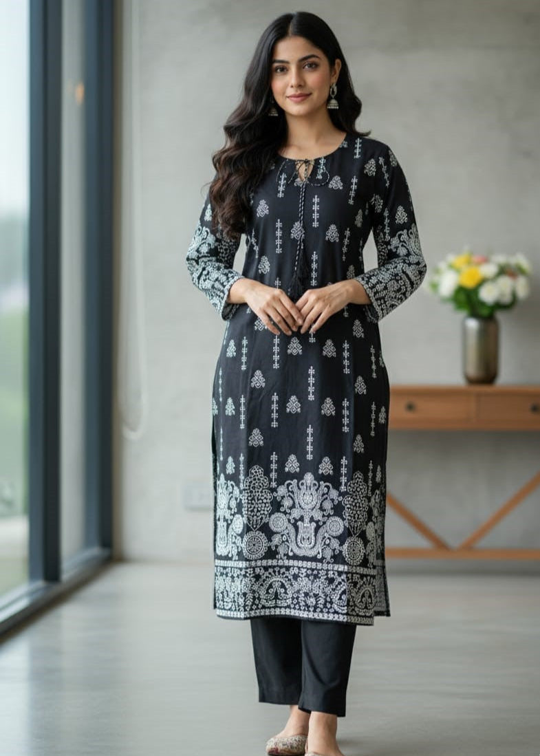 Stitched 2-Piece Set Digital Printed Outfit