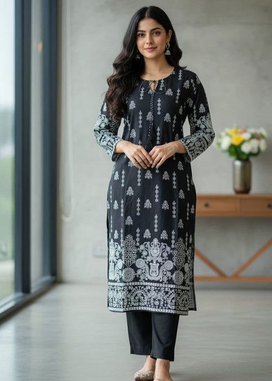 Stitched 2-Piece Set Digital Printed Outfit