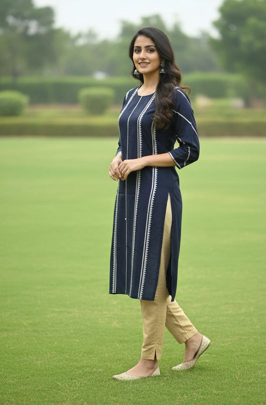 Stitched 2-Piece Set Gotta Lace Design Work (Zink)