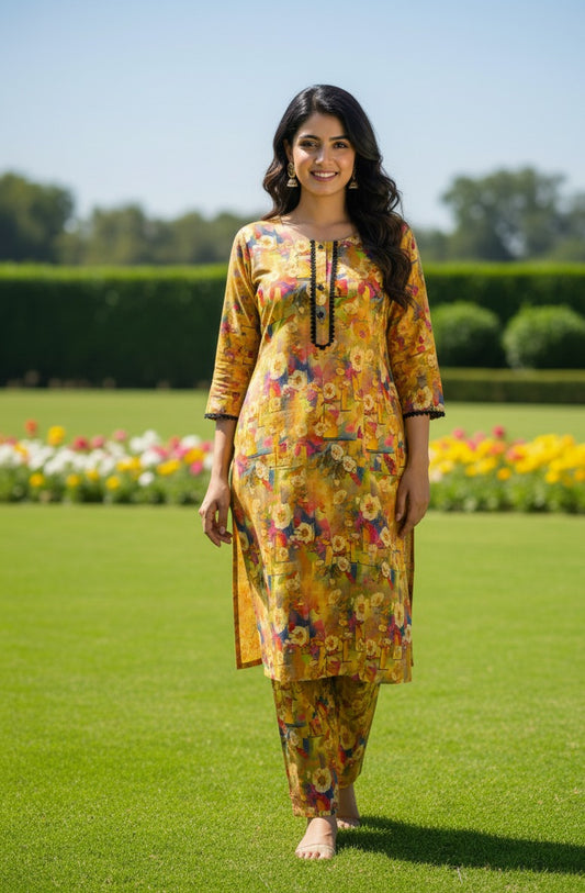 Dhanak Digital Print 2piece Suits for Winters