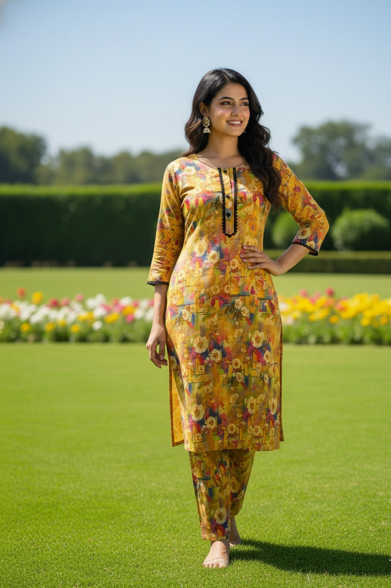 Dhanak Digital Print 2piece Suits for Winters