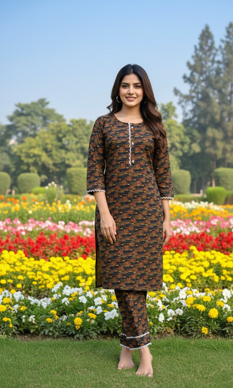 Dhanak Digital Print 2piece Suits for Winters