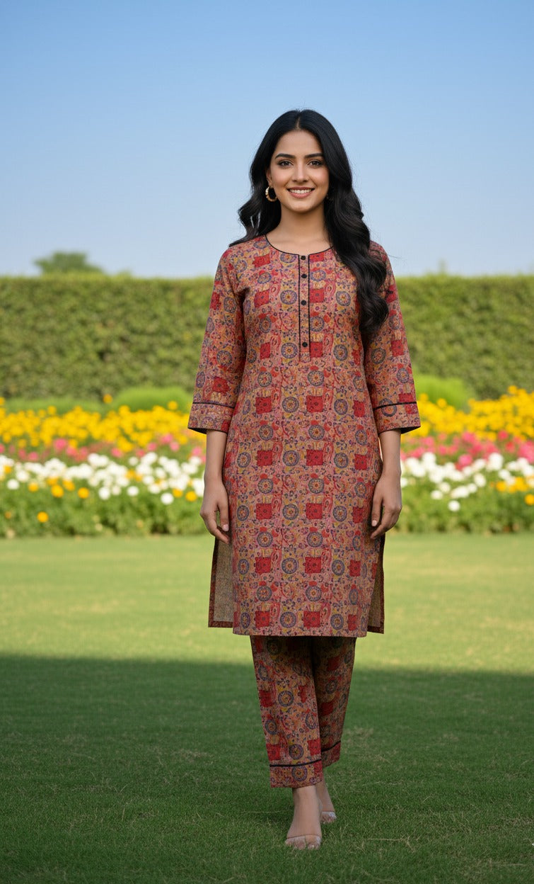 Dhanak Digital Print 2piece Suits for Winters