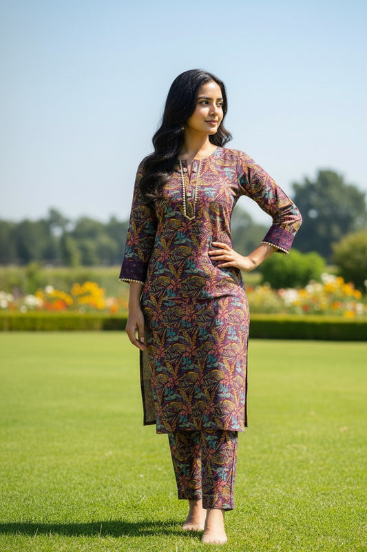 Dhanak Digital Print 2piece Suits for Winters
