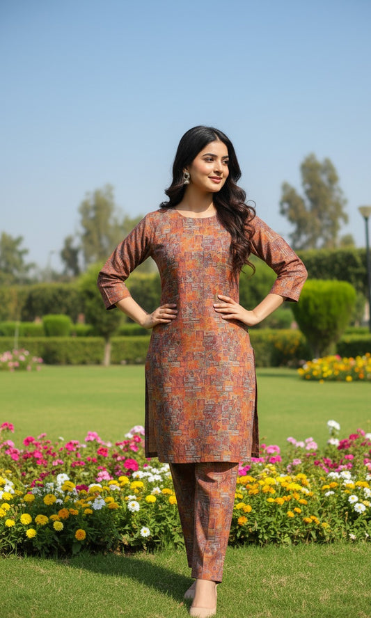 Dhanak Digital Print 2piece Suits for Winters