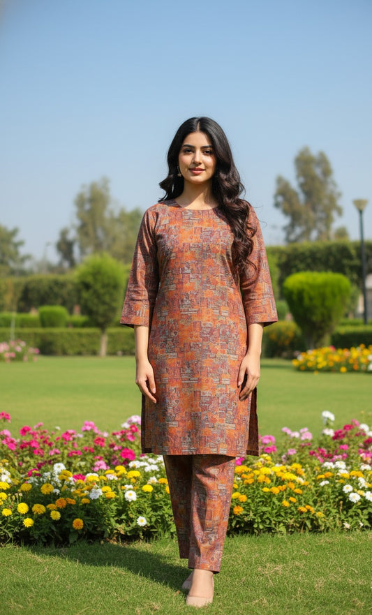 Dhanak Digital Print 2piece Suits for Winters