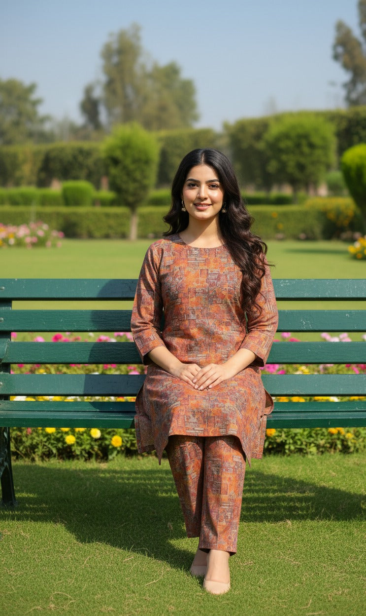 Dhanak Digital Print 2piece Suits for Winters