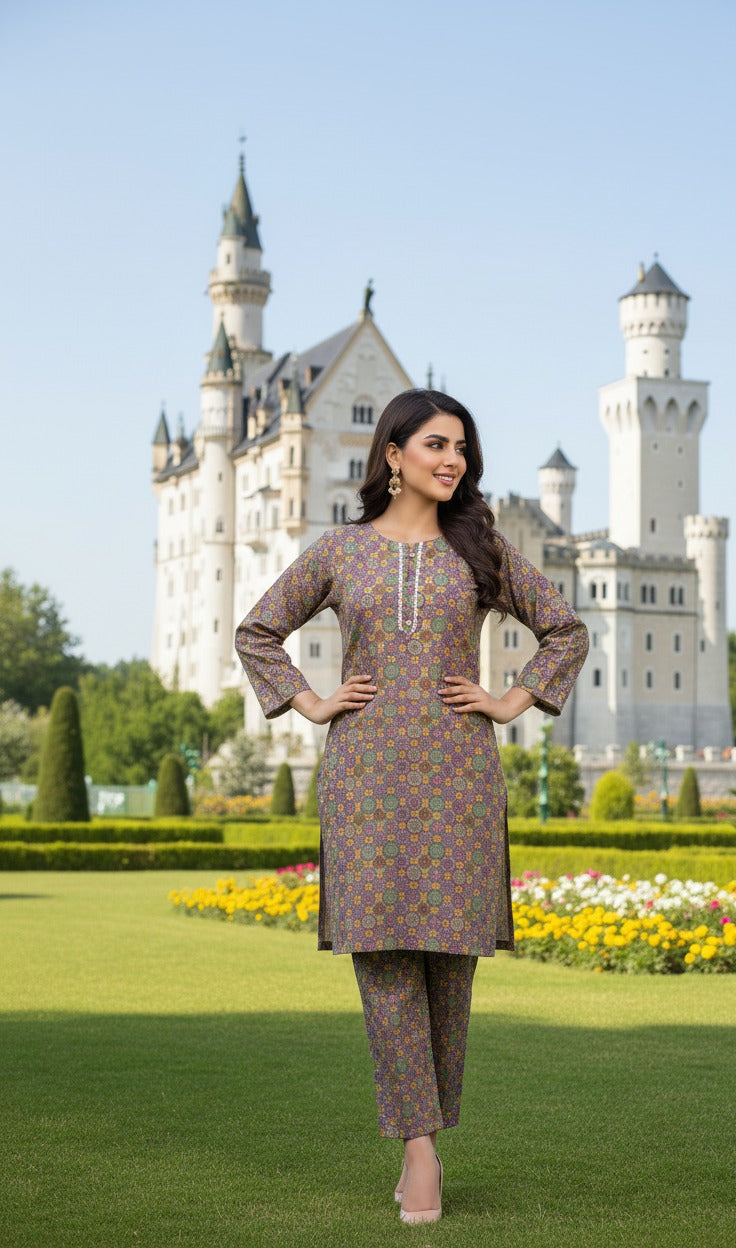 Dhanak Digital Print 2piece Suits for Winters