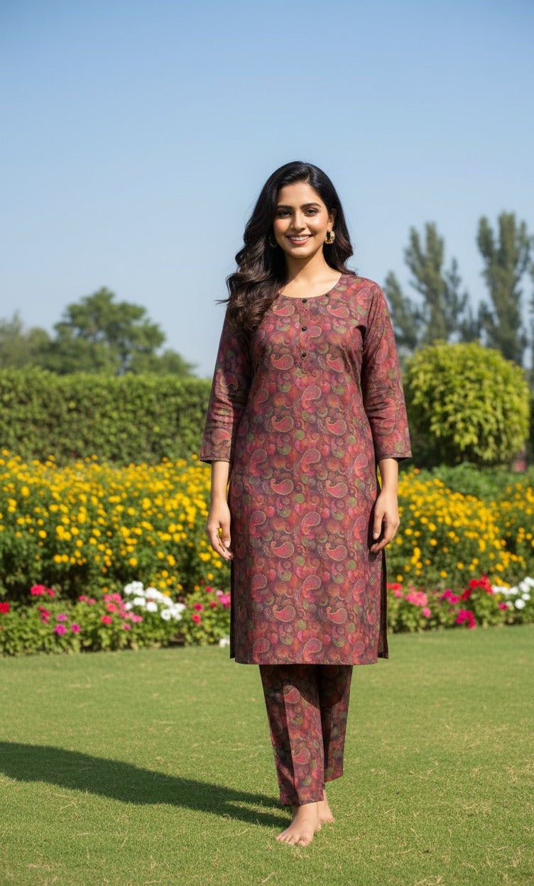 Dhanak Digital Print 2piece Suits for Winters