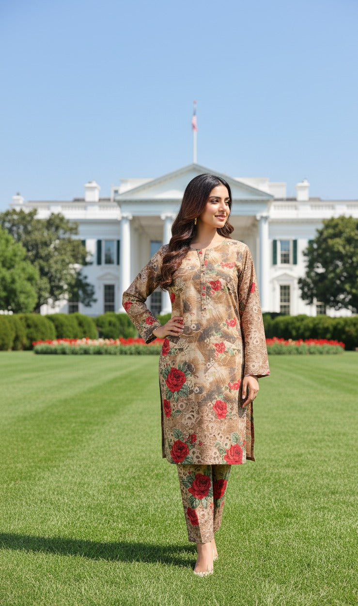 Dhanak Digital Print 2piece Suits for Winters