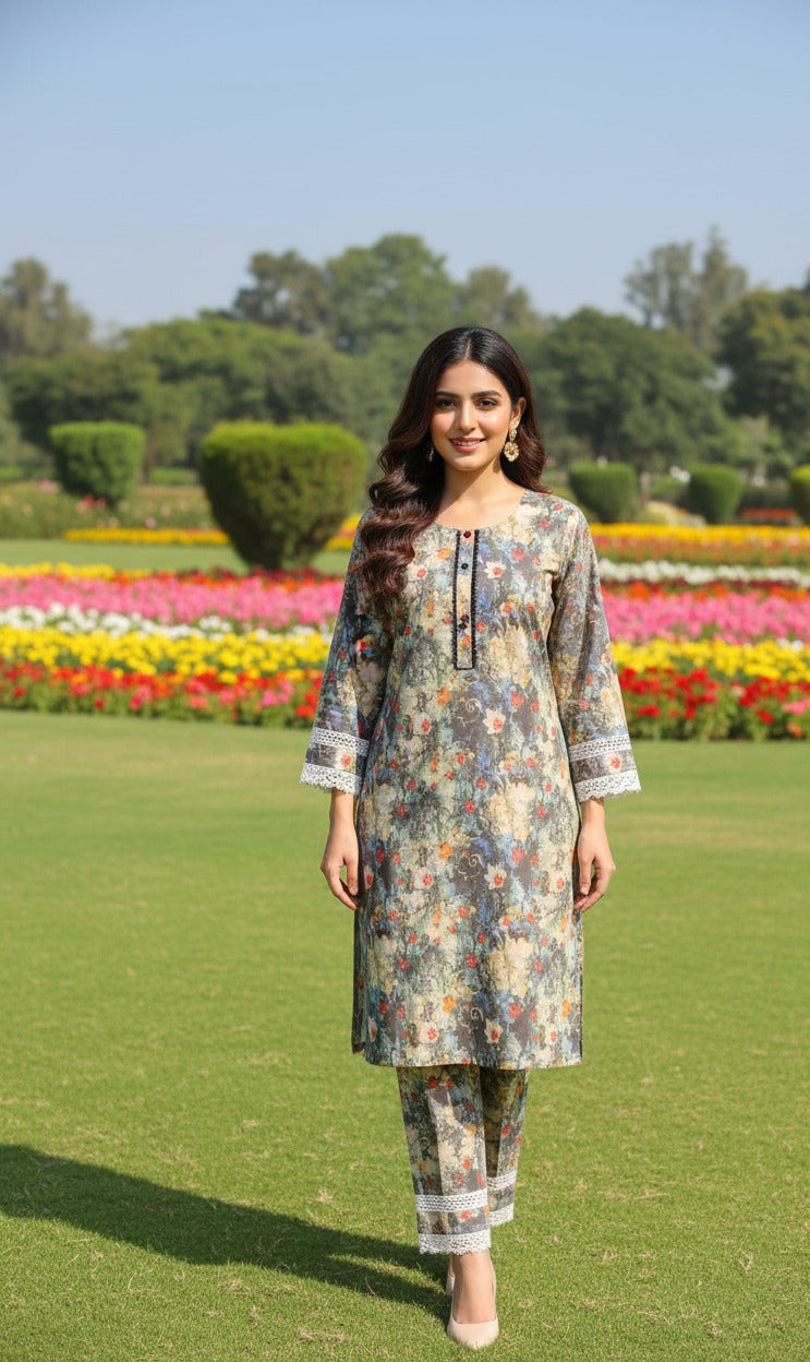 Dhanak Digital Print 2piece Suits for Winters