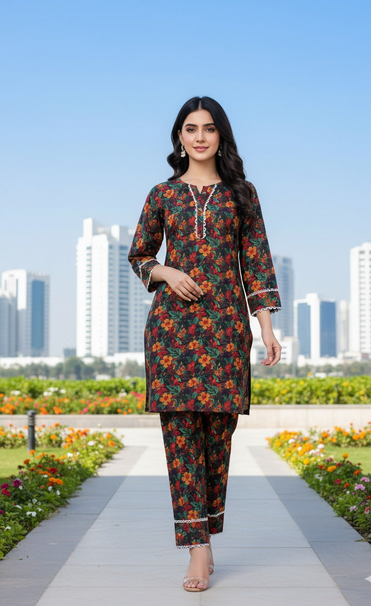 Dhanak Digital Print 2piece Suits for Winters