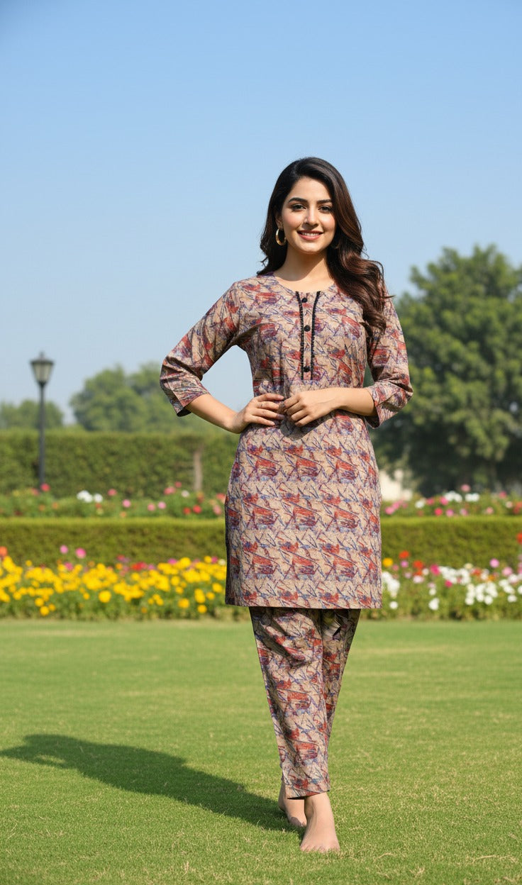 Dhanak Digital Print 2piece Suits for Winters