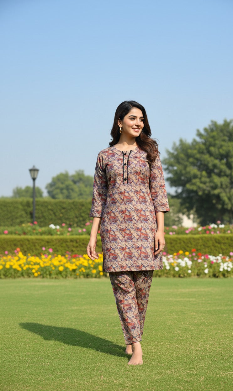 Dhanak Digital Print 2piece Suits for Winters