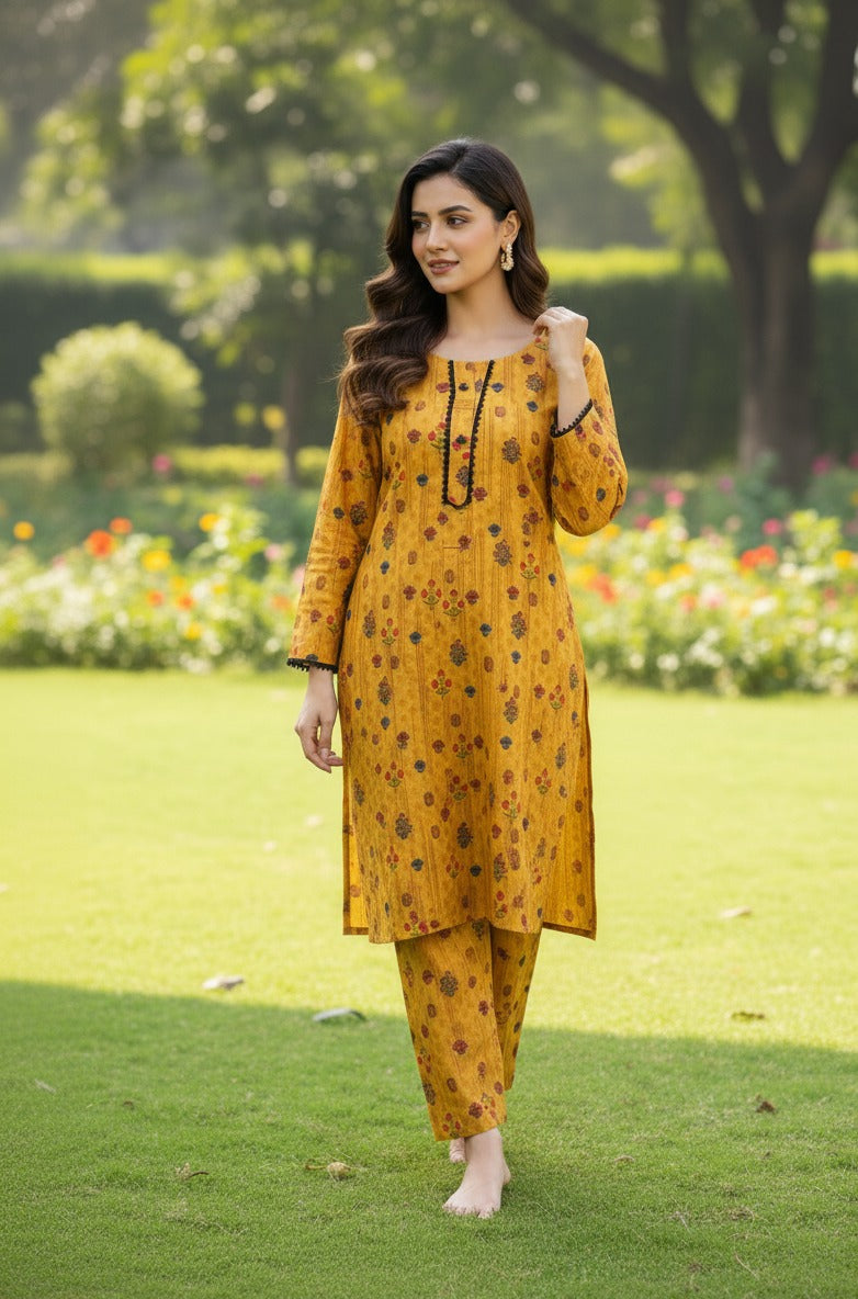 Dhanak Digital Print 2piece Suits for Winters