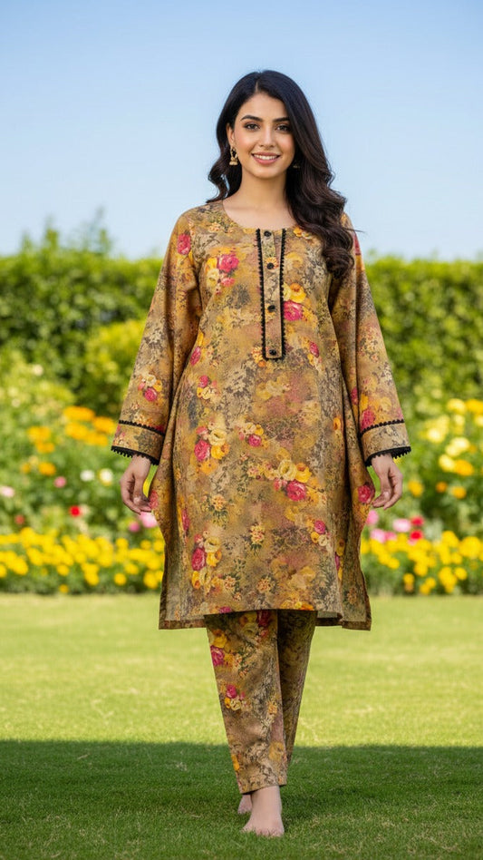 Dhanak Digital Print 2piece Suits for Winters