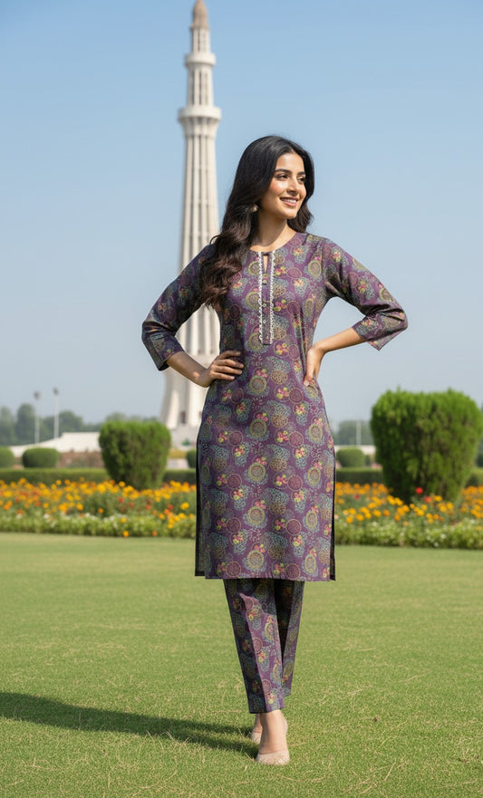 Dhanak Digital Print 2piece Suits for Winters