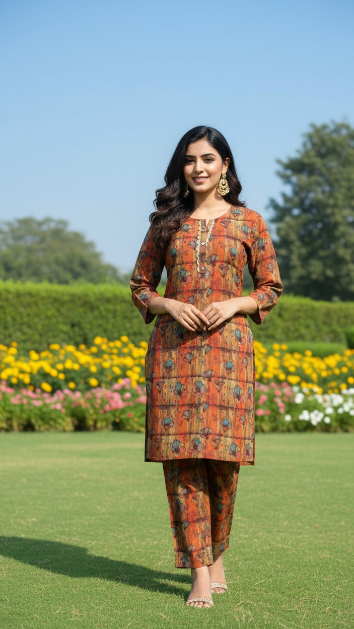 Dhanak Digital Print 2piece Suits for Winters