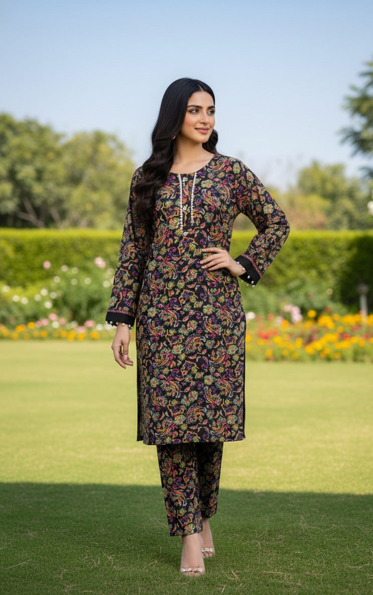 Dhanak Digital Print 2piece Suits for Winters