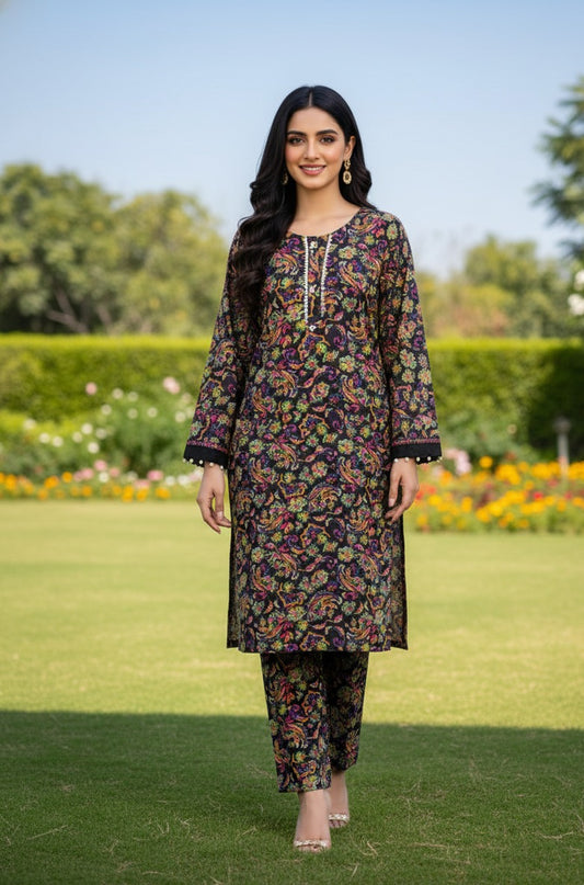 Dhanak Digital Print 2piece Suits for Winters