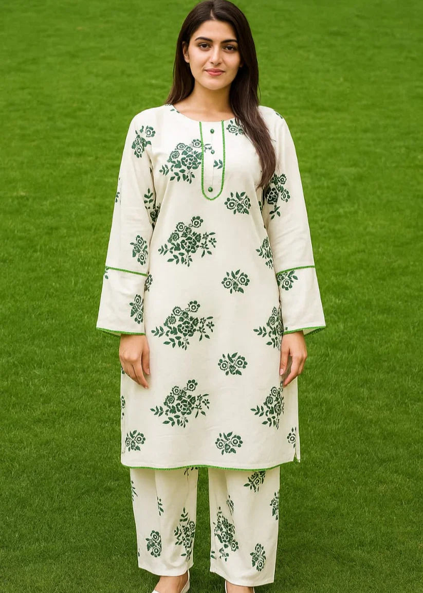 Stitched 2-Piece Set Digital Printed Outfit